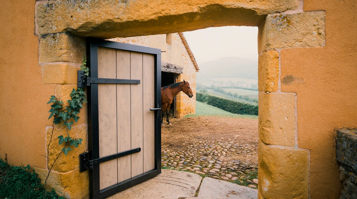 Entrée, Écuries de la Carronnière, centre équestre à Saint-Trivier-sur-Moignans