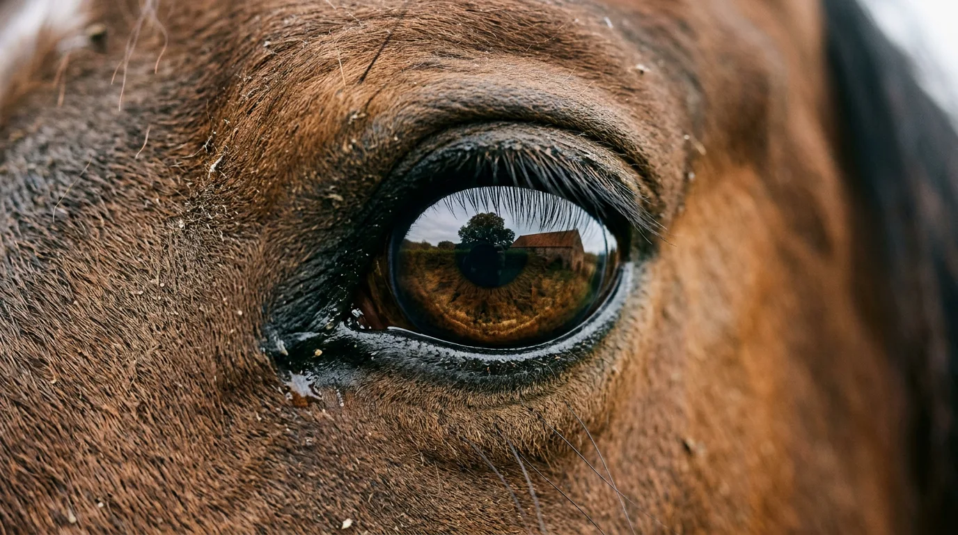 Un regard de cheval, Écuries de la Carronnière, Saint-Trivier-sur-Moignans
